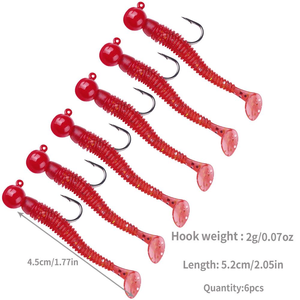 5 Stück/4 Stück/Beutel Jig-Haken mit Soft Lure Pesca Wobbler Kunstköder Silikonköder Seebarsch Karpfenangeln Soft Tail Barschköder