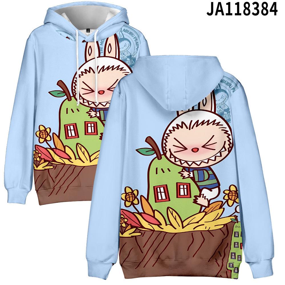2025 New LABUBU Printed Children's Hoodie Cute Cartoon Style Girls' Hoodie Sportswear Casual Comfortable Style Top