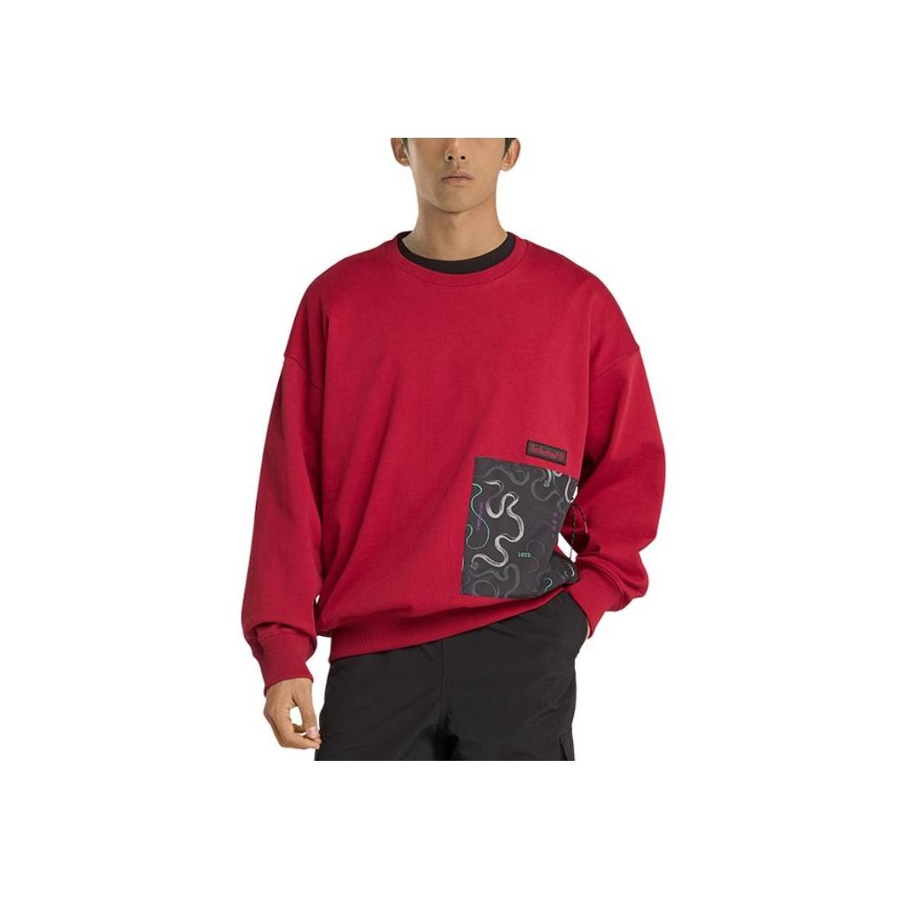 Timberland Loose Fit Crew Neck Pullover Long Sleeve Sweatshirt Men sweatshirt Bicycle-Red A6C4C620