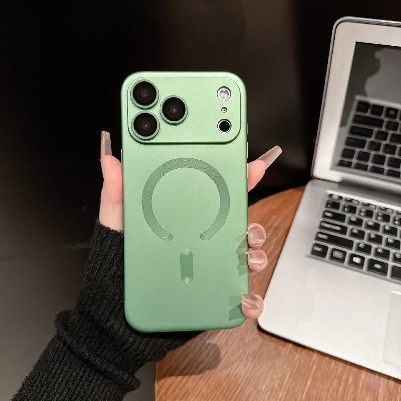Solid Color Soft TPU For Magsafe Magnetic Wireless Charging Phone Case For iPhone 17 Pro Max 15 12 13 14 16 Pro Max Back Cover