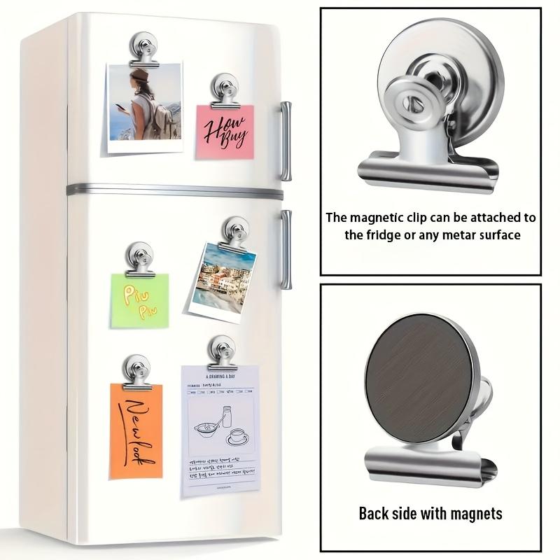 4/8pcs Heavy-Duty Strong Hold Magnetic Fridge Clips - Space-Saving Refrigerator Magnets for Home, Office, Decor