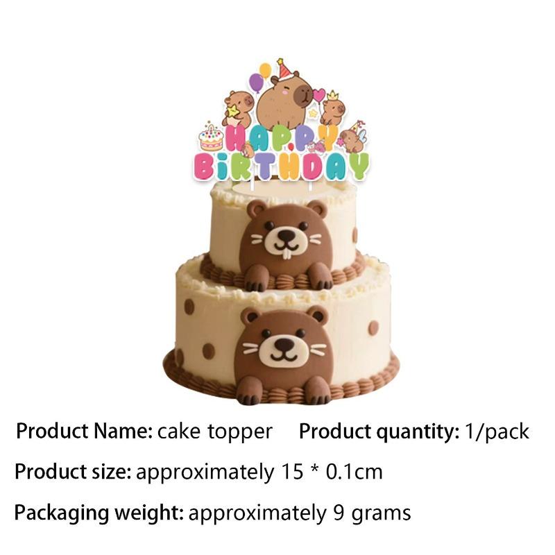 New animation capybara children's birthday party photo photography background cloth scene decoration banner