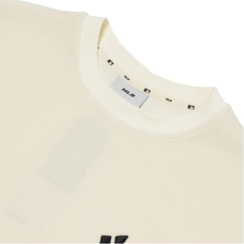 New MLB Base Logo Sweatshirts Unisex White 3AMT00314-50CRS