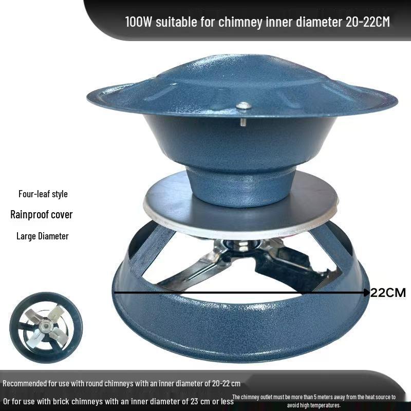 Household High-Power Chimney and Fireplace Smoke Extractor Fan
