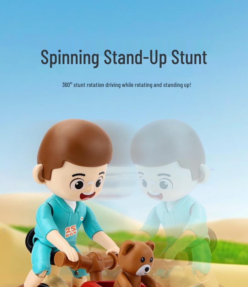 Triciclo Elétrico Rotativo Infantil com Luzes e Música