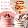 12 Inches Stainless Steel Cake Scraper Leveler and Smoother Metal Cake Scraper Frosting Smoother Baking Scraper Tool for Buttercream