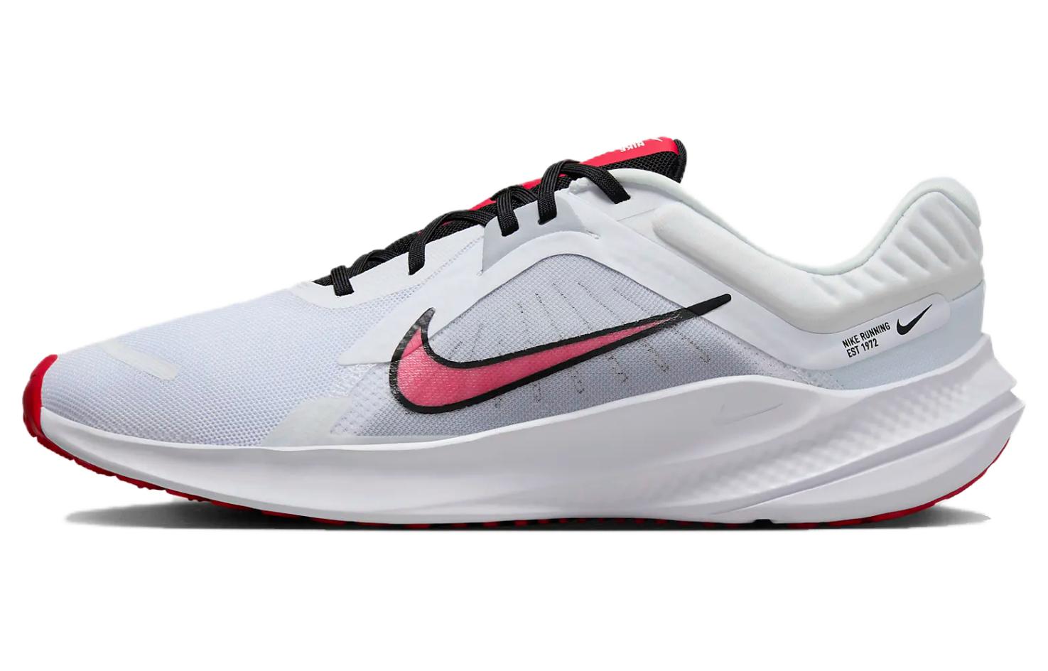 Nike Quest 5 White Light Smoke Grey Black Fire Red 42