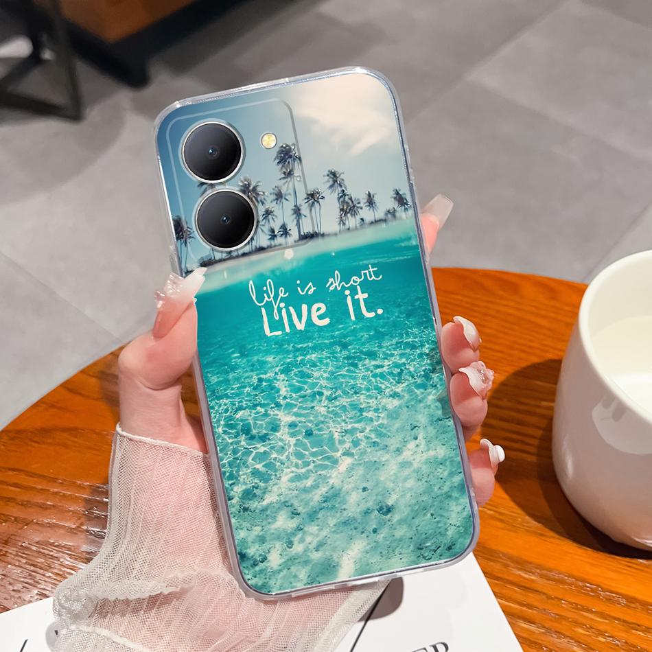 Creative Case For Vivo Y36 5G Soft Transparent TPU Silicone Model V2248 Slim Phone Shell Shockproof Protective Back Cover Coque