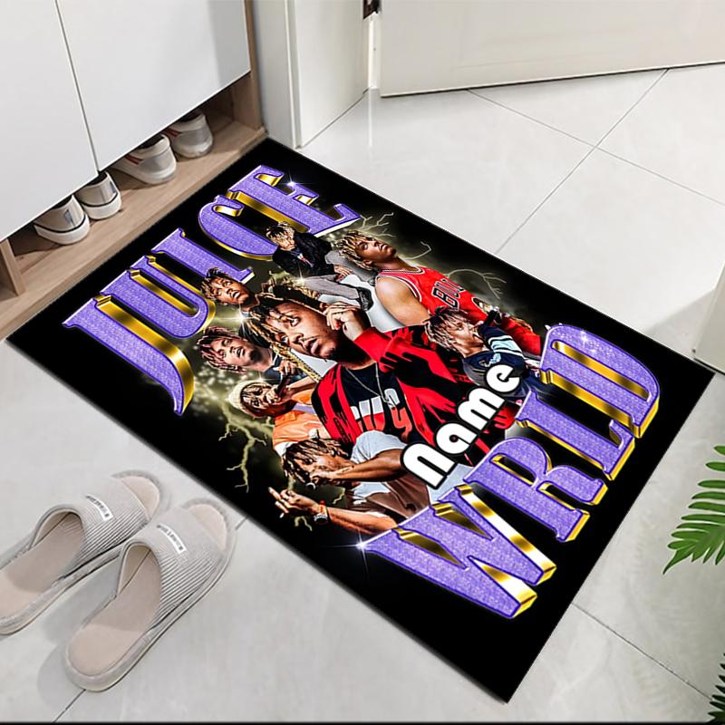 Custom Name Juice WRLD Printed Carpet, for Office Chair Living Room Bedroom Kitchen Room Decor Gifts.