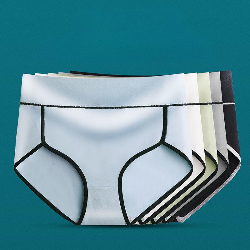 High Waist Panties Women's Cotton Antibacterial Breathable Suction Belly Buttock Lifting Antibacterial Women's Large Size Cotton Briefs