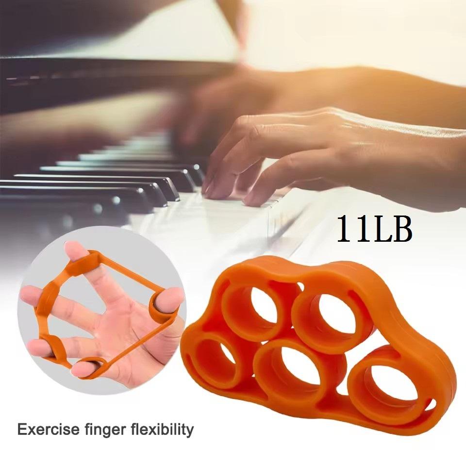

Grip Strength Trainer Finger Strengthener-Hand Strengthener 3 Resistant Level Exerciser-Adjustable Hand for Therapy оранжевый