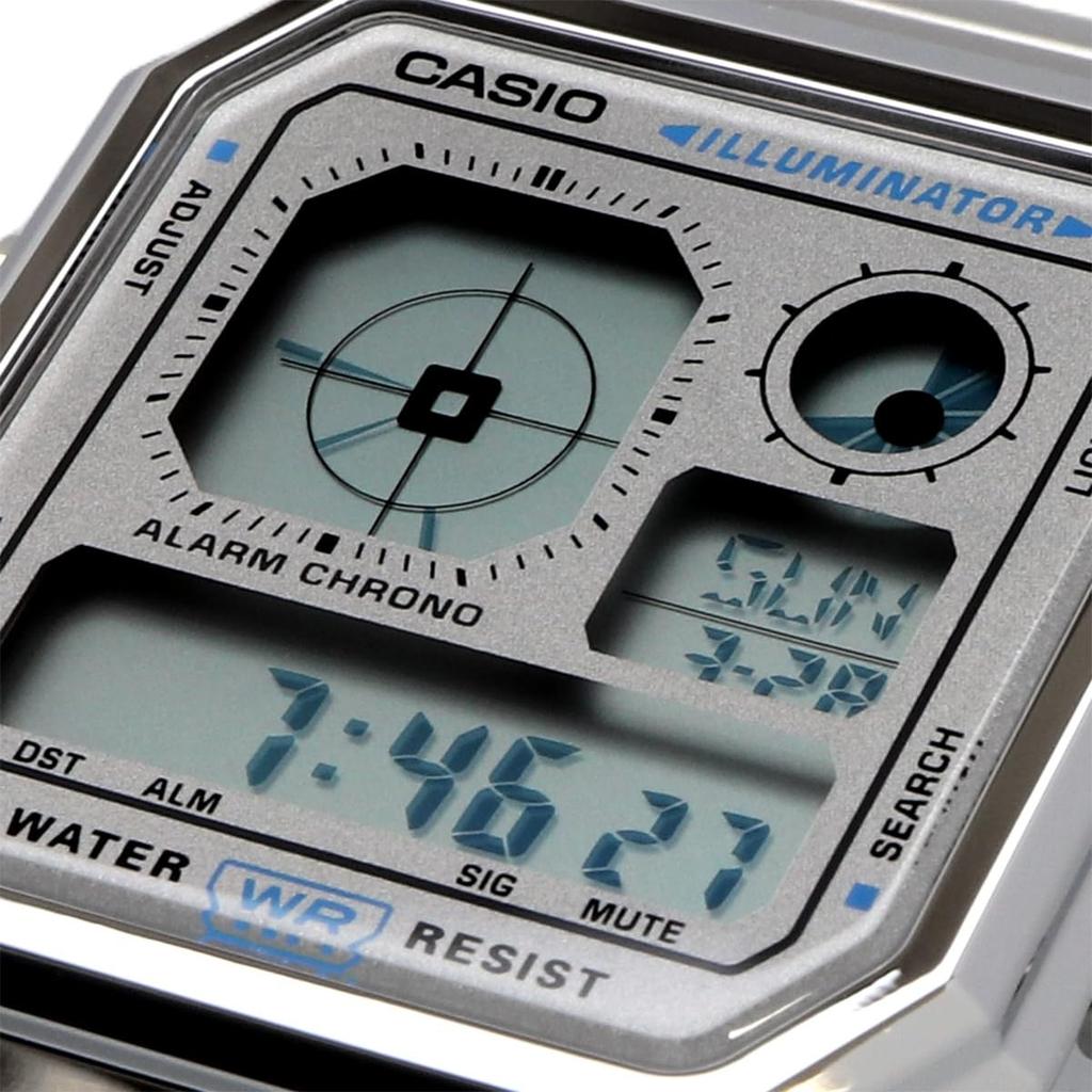 Casio Standard Vintage Series Silver with Metallic Overseas Model Analog-Digital Watch, A130WE-7A, Unisex, Gray, [Used]