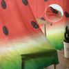 Watermelon Fruit Cartoon Sheer Curtain for Bedroom Tulle Voile Curtain for Kitchen Living Room Decor Window Treatment