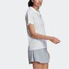 Adidas Logo Print Collar Short Sleeve Polo Shirt Women Tops White HC2718