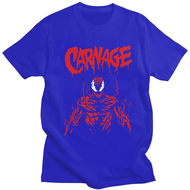 Pánská trička s vlastním potiskem Venom Carnage s krátkým rukávem, módní klasické tričko slim fit ze 100% bavlny