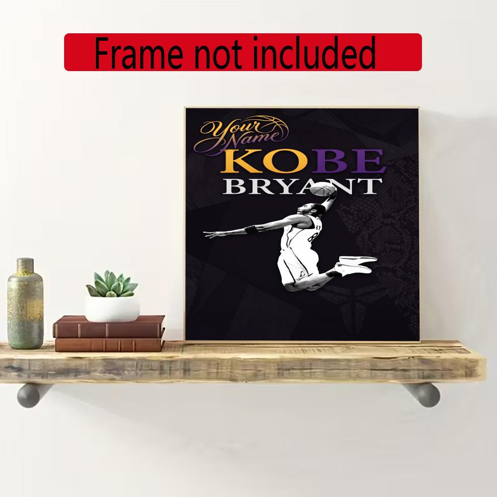 Kobe Personalized Name Round Diamond Painting Kit Diamond Embroidery Painting Rhinestones Mosaic Frameless Handwork Decoration Arts
