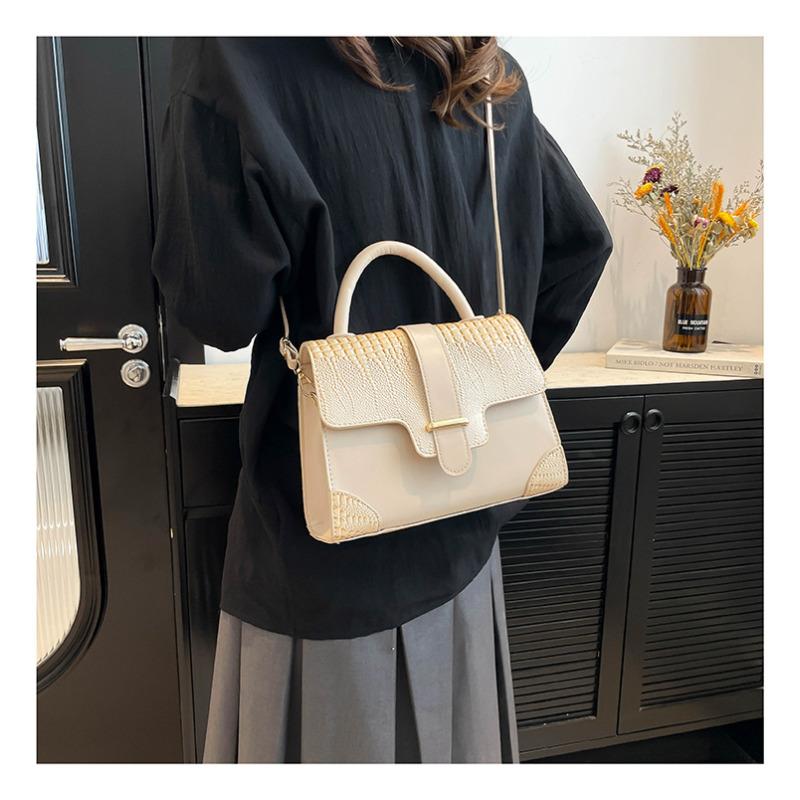 Borsa a Spalla Minimalista Monocolore in Ecopelle da Donna 2026 Borsa a Tracolla Quadrata di Tendenza