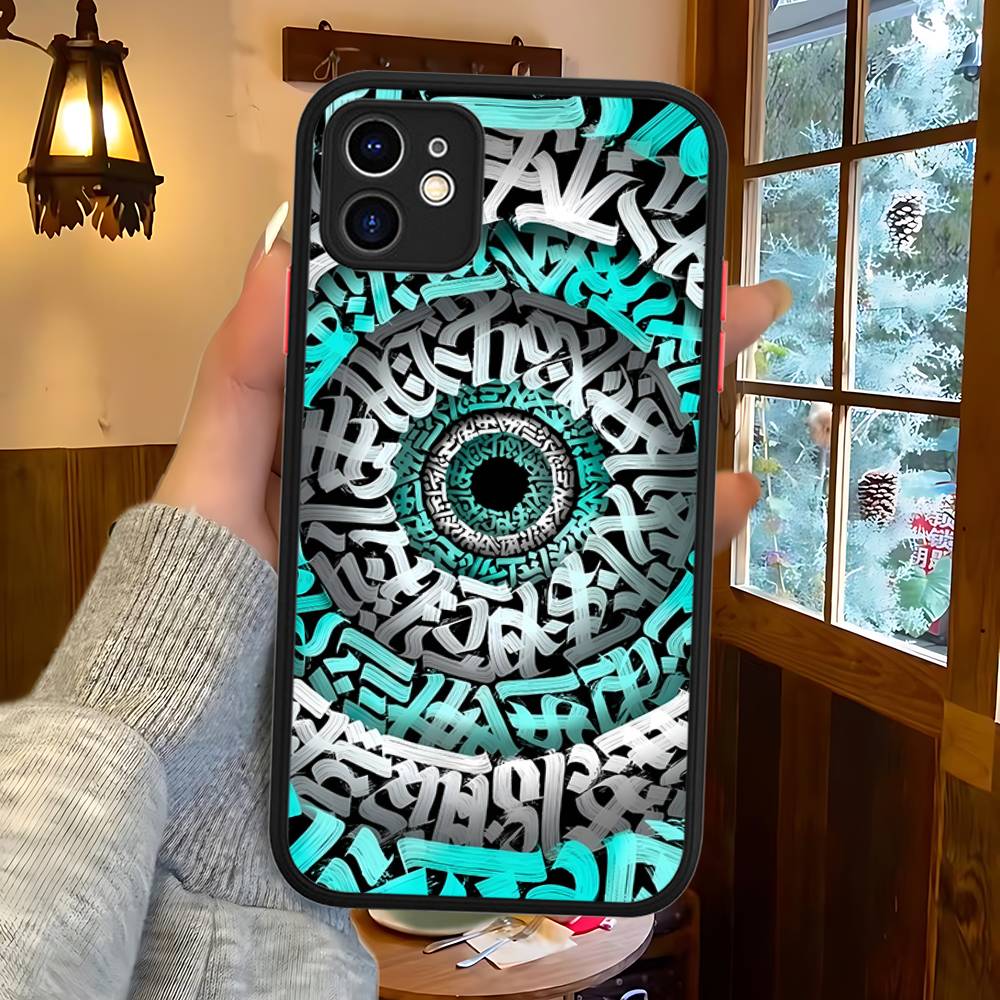 Pokras Lampas Art Graffiti Silicone Case For IPhone 16 15 14 13 12 11 Pro Max Plus X XS MAX Shockproof Matte Cover