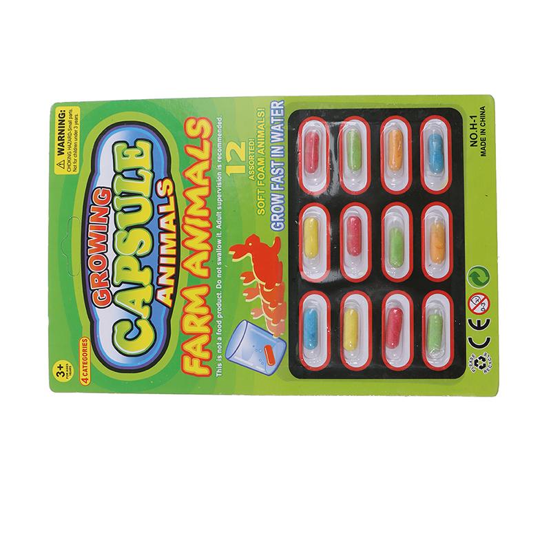 

12 шт./набір Мультяшні іграшки динозаври Іграшка для ванни Капсула, що росте 1 набір Магія М який