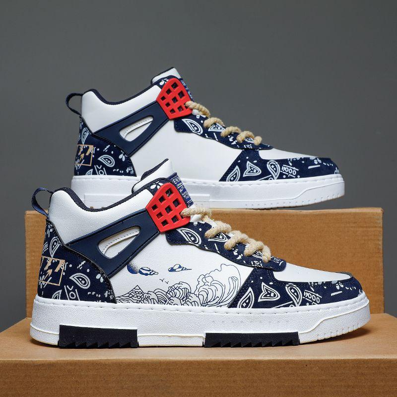 High-top board shoes men's summer new men's shoes trendy versatile sports shoes young and young niche design trendy shoes