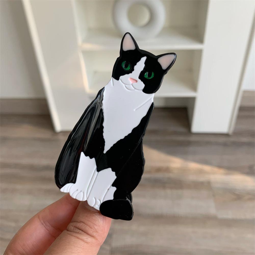 Korean Style Acetate Cat Hair Claw Cartoon Animal Shark Clip Personalized Kitten Claw Clip  Girls