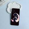 S-Sailor- Moon Black Soft Silicone Phone Case for Samsung S25, S24, S21, S22, S23, S30, Ultra, S20, Plus, FE, Lite