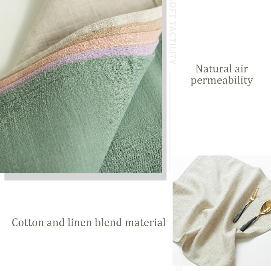 10PCS Table Napkins,40X40cmCotton and Linen Blending Kitchen Tableware Towel,Soft Cloth,Washable and Reusable