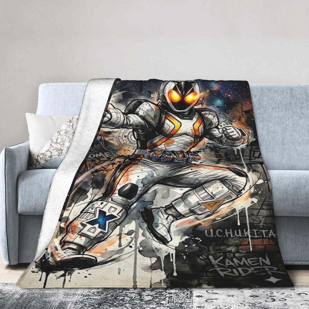 Kamen Rider Plush Blanket Girls Boys Flannel Bedding Throws For Home Decor Super Warm Quality Bedspread Present