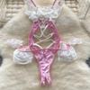 Damen Cosplay Sinnliche Unterwäsche Bodys Frauen Kawaii Backless Aushöhlen Kurze Strampler Weibliche Bogen Erotische Dessous Sexy Playsuits 2024