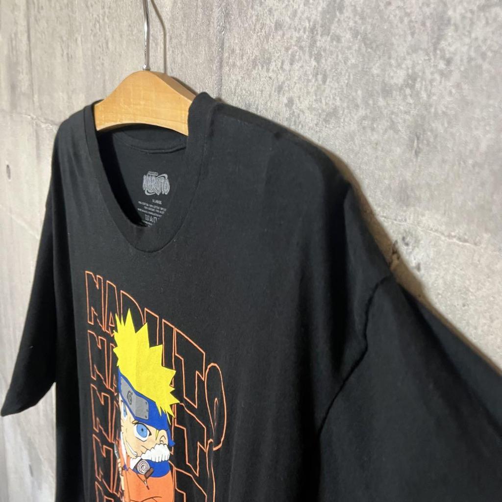 [USED] Naruto Uzumaki T-shirt, Size XL, Black, Men's Anime