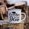 Best Grandpa In The World Print Mug Coffee Mugs Camping Drink Water Cups Vintage Enamel Cups Birthday Father's Day Grandpa Gifts