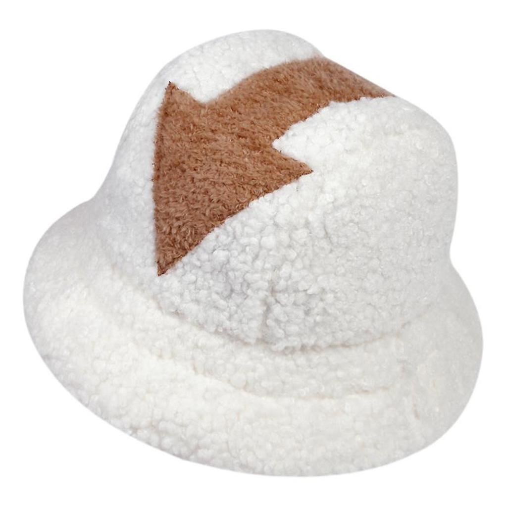 Unisex Arrow Decoration Fisherman Hat Winter Lamb Wool Thick Warm Cap Outdoor Windproof Bucket Hats Men and Women Hip Hop Caps