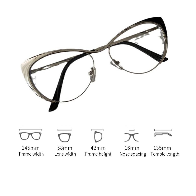 Y2K Cat Eye Myopia Glasses for Women Men High-definition Anti Blue Light Glasses Optical Prescription Eyeglasses 0 TO -4.0
