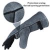 Extreme Fire And Heat Resistant Gloves Leather Gloves with Aluminum Foil Insulated Suitable for Barbecue Tig Welding Mig