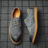 Brock shoes men's soft leather matte casual retro British tooling shoes large size suede leather shoes