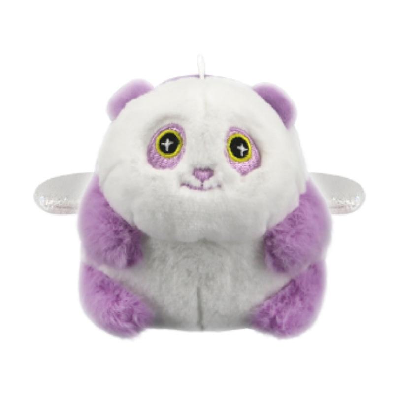 

Lovely Fashionable Panda Sturdy Plush Keychain Charm Pendant with Pull and Vibrating Feature for Bags and Phones