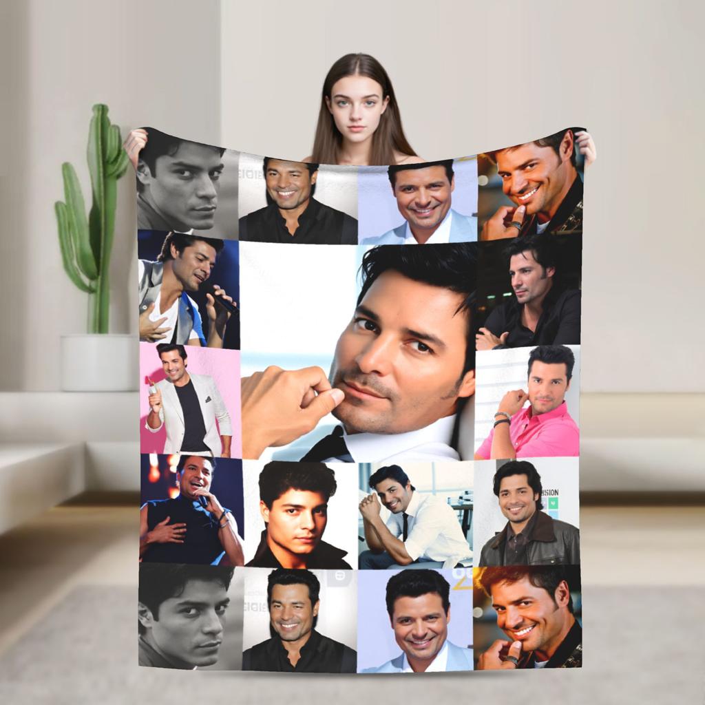 Chayanne Singer Warm Soft Blanket Camping Plush Throw Blanket Funny Outdoor Flannel Bedspread Sofa Bed Cover