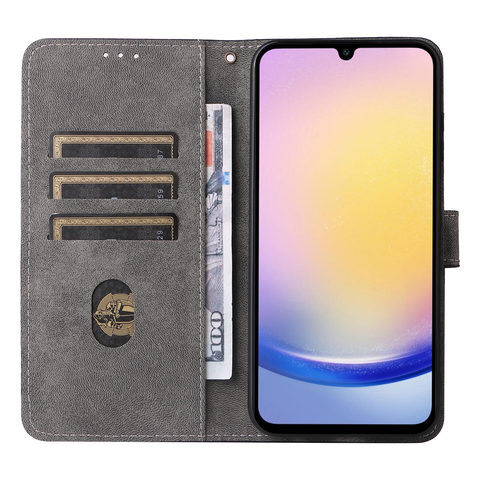 

For Samsung Galaxy A25 5G (Global) (161.0 x 76.5 x 8.3mm) Case Wallet PU Leather RFID Blocking 3 Card Slots Protective Cover Black