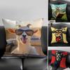 Funny Goat Cute Cushion Cover Pillowcase Ultra Soft Skin Friendly Fabric Cloud Like Comfort  Concealed Zipper