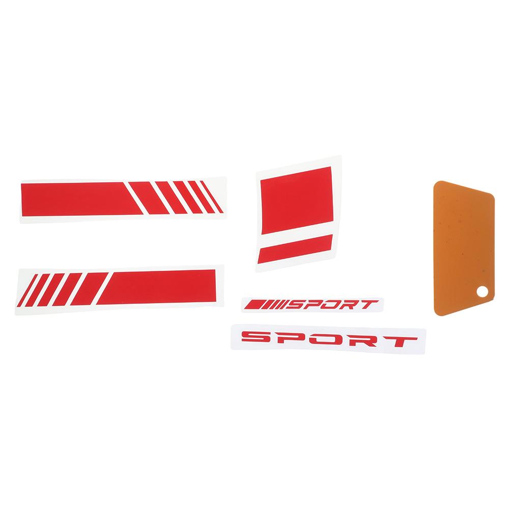 24pcs Red / Black / White Auto Racing Sport Logo Decals for 18-21 Inch Wheels Tire Rim