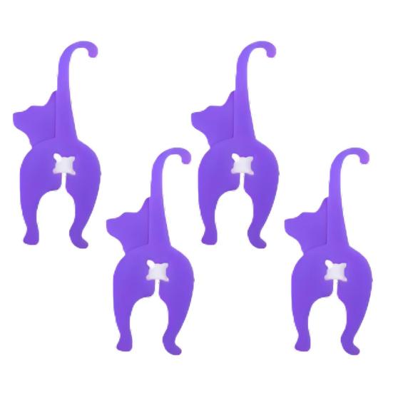 4Pcs Cat Butt Bread Clip Reusable Cat Dog Food Bag Clips 3D Printed Funny Cat Dog Butt Shaped Bread Tie Cat Lover Gifts