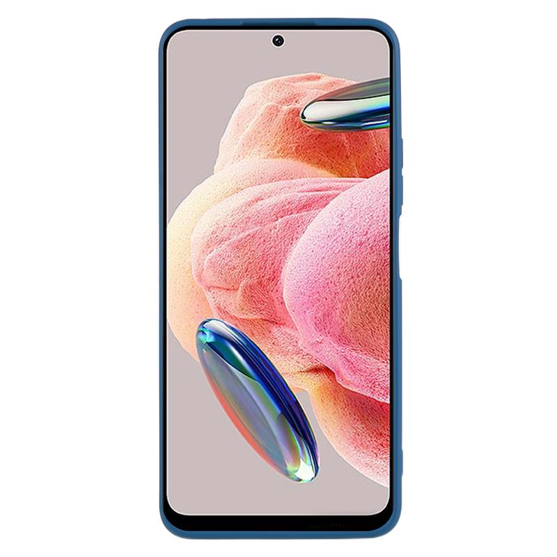 

For Xiaomi Redmi Note 12 4G Rubberized TPU Phone Case Fiber Lining Anti-Drop Phone Cover Bean Green