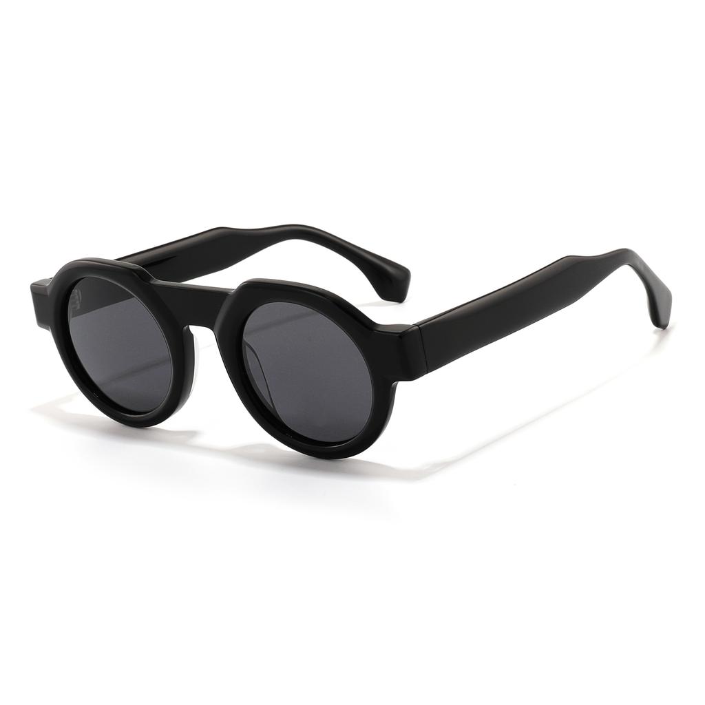Fashion Retro Round Acetate Glasses Frames Men Women 2025 New In Optical Frames Round Polarized Sunglasses Men Outdoor Eyewear