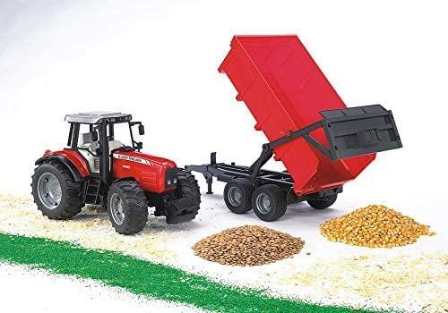 Bruder MF 7480 Tractor & Red Trailer BR02045