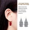 1 Pair Earring Style Jewelry Tassel Christmas Tree Bohemian Ear Earrings Dangle Exaggerated Accessories Women Vintage