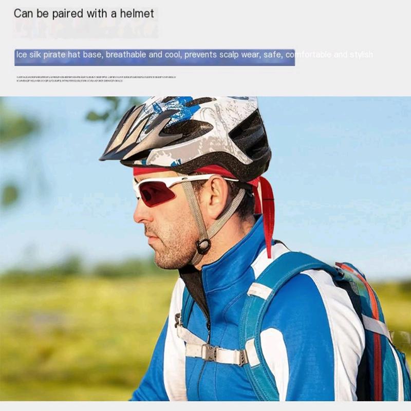 Fahrrad Schweißableitende Mütze Beanie Mütze Radfahren Kopftuch Stirnband Schnelltrocknend Piratenmütze für Outdoor Radfahren Motorradfahren