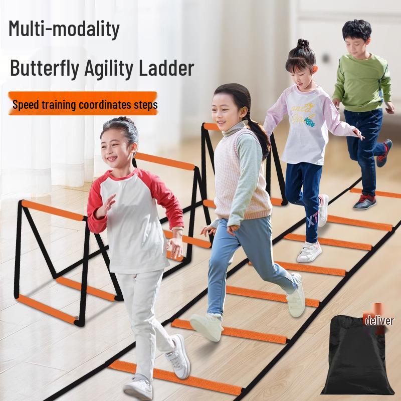 Escada Multifuncional de Pular Amarelinha para Agilidade - Equipamento de Treinamento Físico Infantil