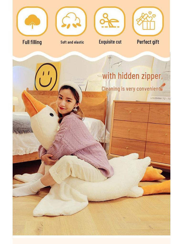 Internet Celebrity Large White Goose Plush Toy Doll Gift