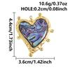 High Quality 304 Stainless Steel Sun Heart Abalone Shell Pendant For Jewelry Making Supplies Enamel Charm Golden DIY Accessories