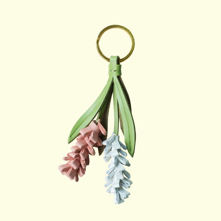 Rindsleder Lavendel Anhänger für Damenhandtasche Mode Schlüsselanhänger Langlebig Exquisite Verarbeitung Taschenanhänger Taschenzubehör